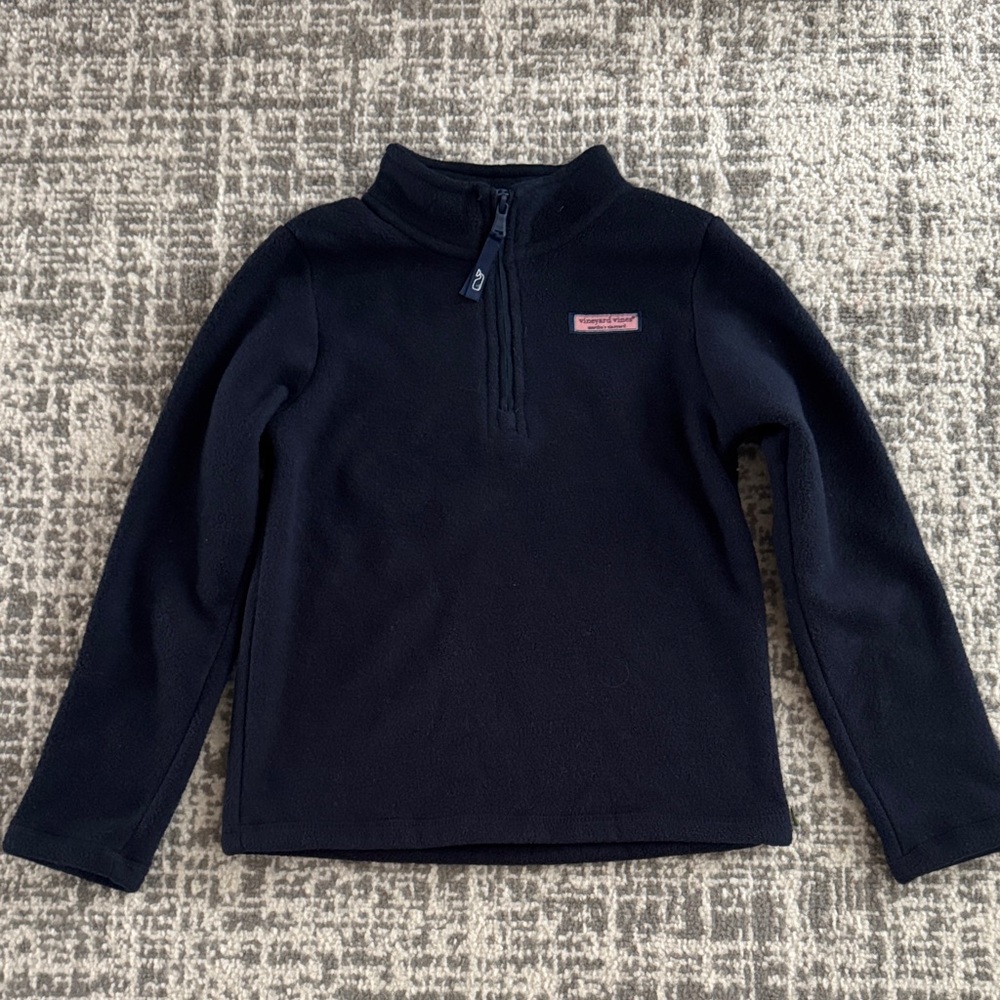 Vineyard Vines Kids Navy Fleece Pullover